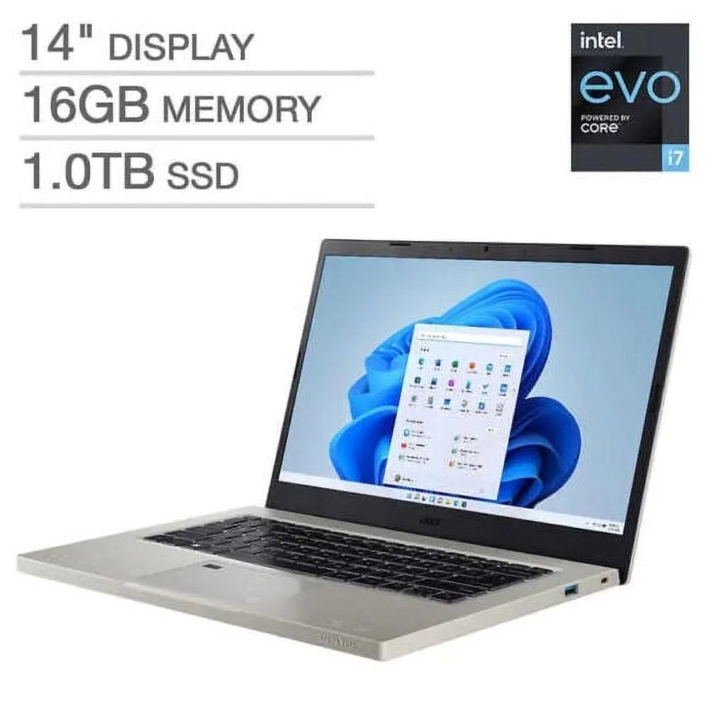 14" FHD Laptop, Intel Core i7, 16GB RAM 1TB SSD, Windows 11 Home U985469