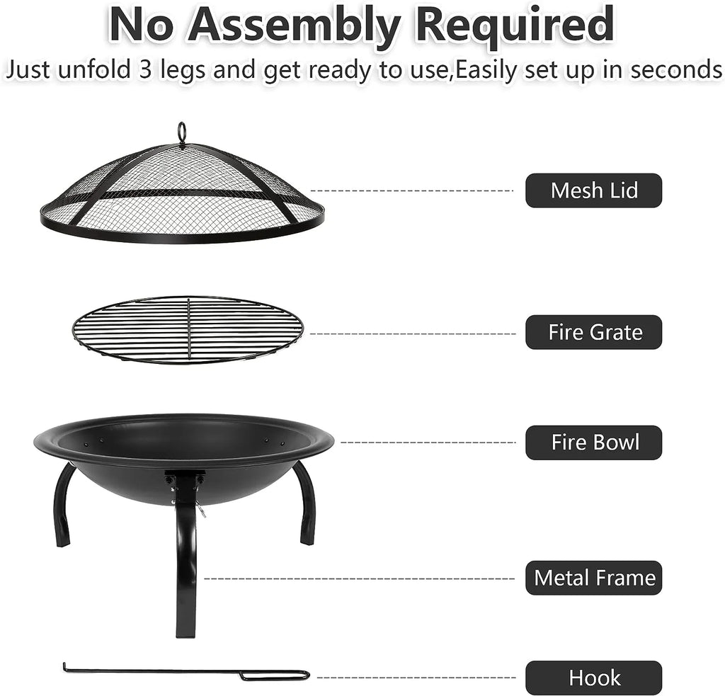 Foldable Mini Fire Pit for Outdoor Camping BBQ A905066