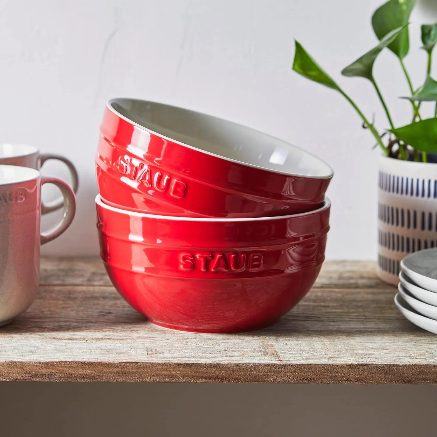Ceramic Universal Bowl Set, 6.5-inch, Cherry, 32 Ounces Z454