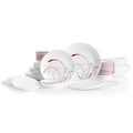 Corelle Vitrelle 78-Piece Service for 12 Dinnerware Set, Triple Layer Glass and Chip Resistant, Lightweight Round Plates and Bowls Set, Mystic Gray