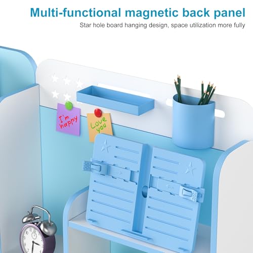 Kids Desk and Chair Set, Height Adjustable Study Table with Sitting Corrector O3453