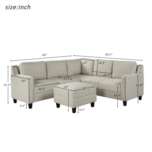 Studded Upholstered Sofa 2 Piece Set with Cushions R593091