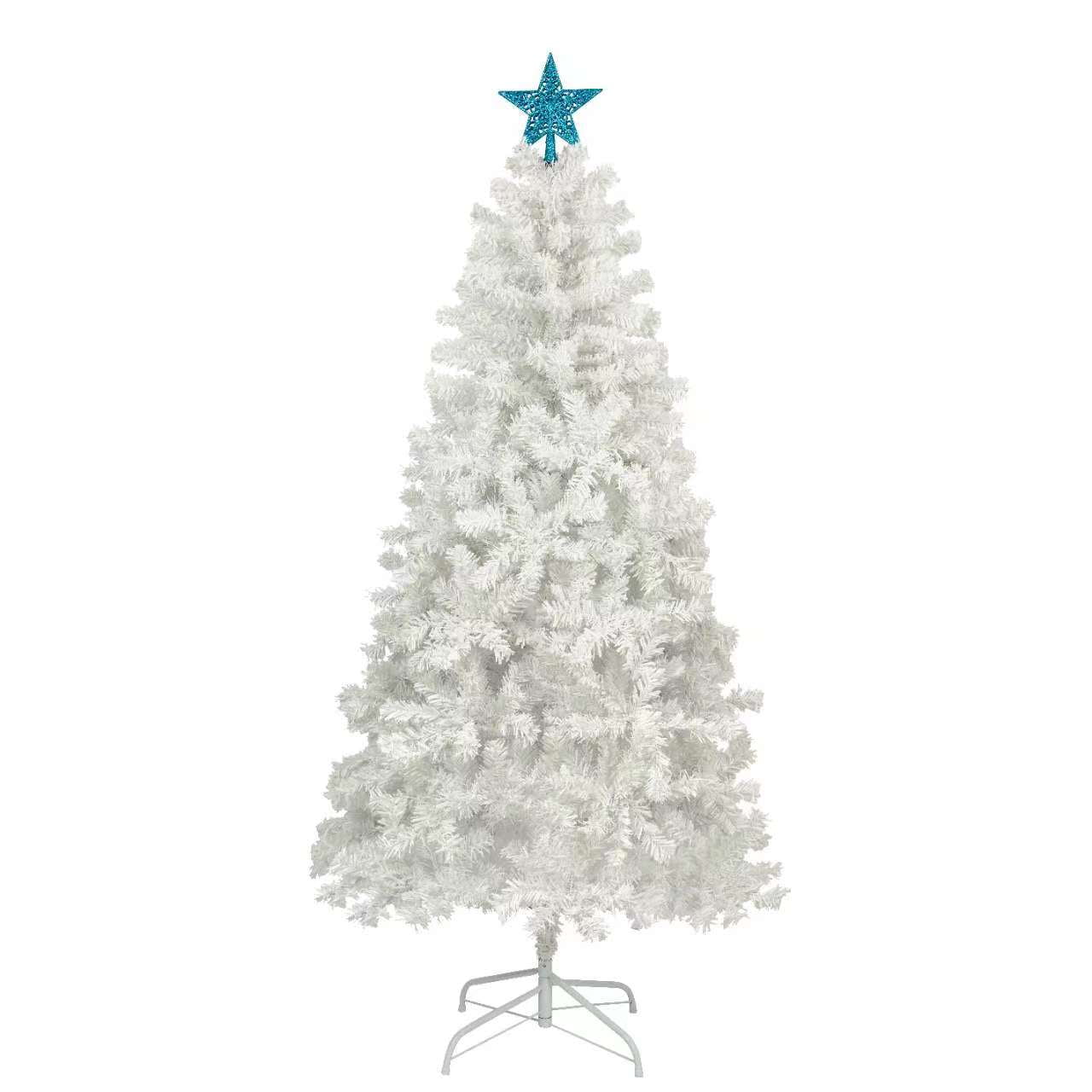 6FT Pre-lit Artificial Christmas Tree with 300 Tri-Color Lights and Star Top E161241
