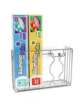 Wall Mount Kitchen Wrap Organizer Rack, Cabinet Storage Basket, Aluminum Foil Rack, Mounts to Solid Cabinet Doors or Walls, Tall Basket Door Mount Cabinet Organizer