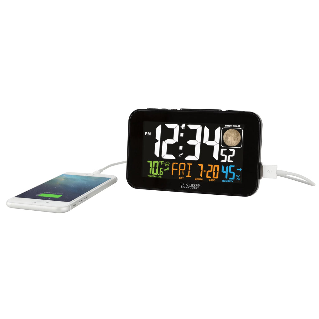 Corded Electric LED Atomic Alarm Clock with USB Charging Port C64600