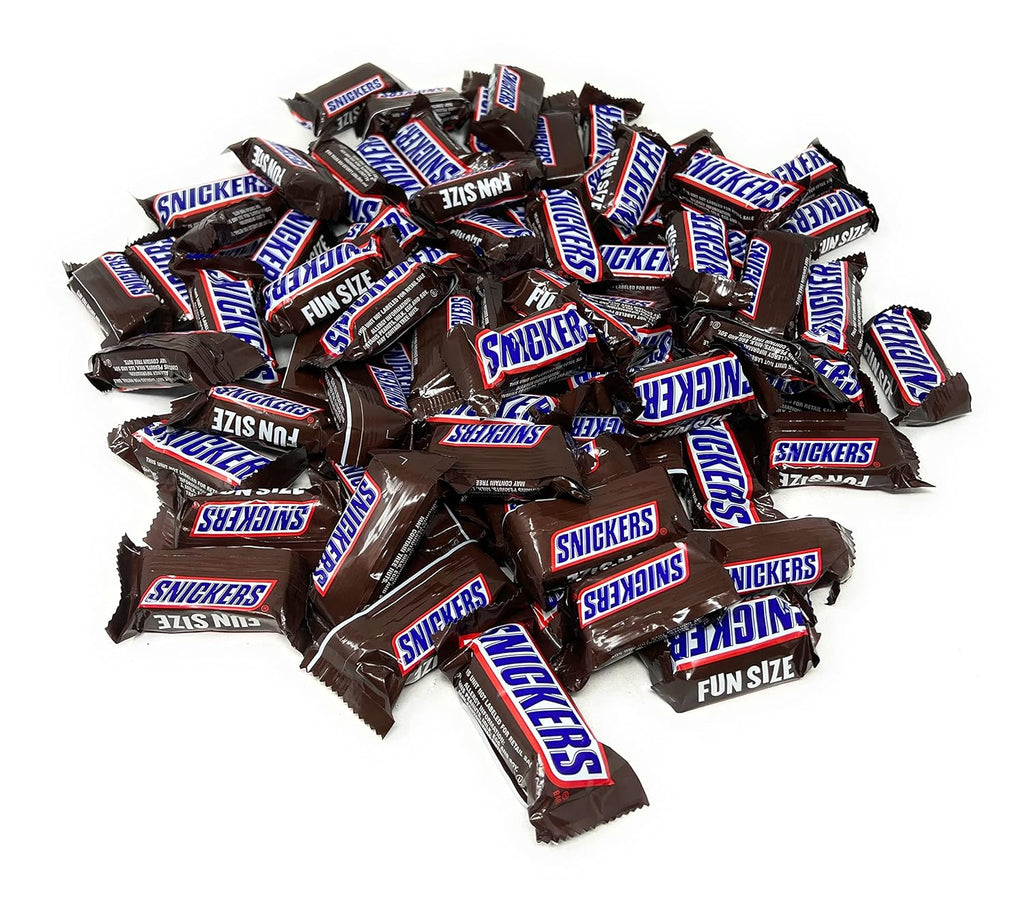 Fun Size Snickers Chocolate Candy Bars American Holiday Favorites Bulk Super Mix Individually Wrapped Assorted Variety In Resealable Bag 3 lbs (48 Oz)