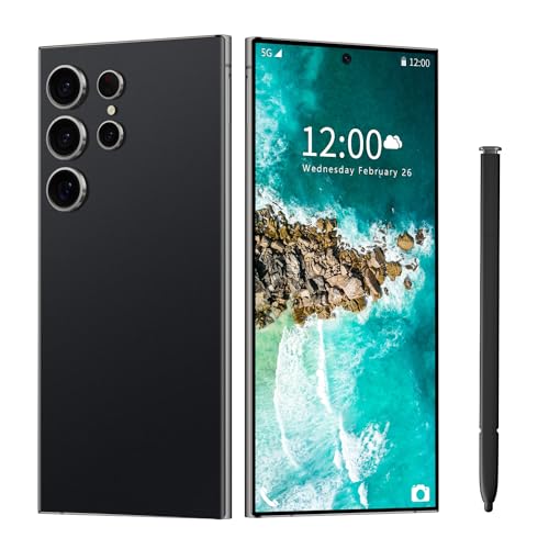 I24 Ultra 5G Unlocked Smartphone,6GB+256GB Fully Unlocked Cell Phone for Android 13, 6.8" Unlocked Cell Phone, 6800mAh, 48MP+108MP Dual Camera/Dual SIM/Fingerprint Lock/Face (White)