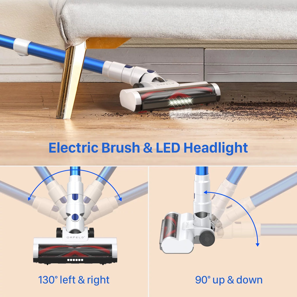 Cordless Vacuum Cleaner with 2200mAh Battery for Hardwood and Carpet B836