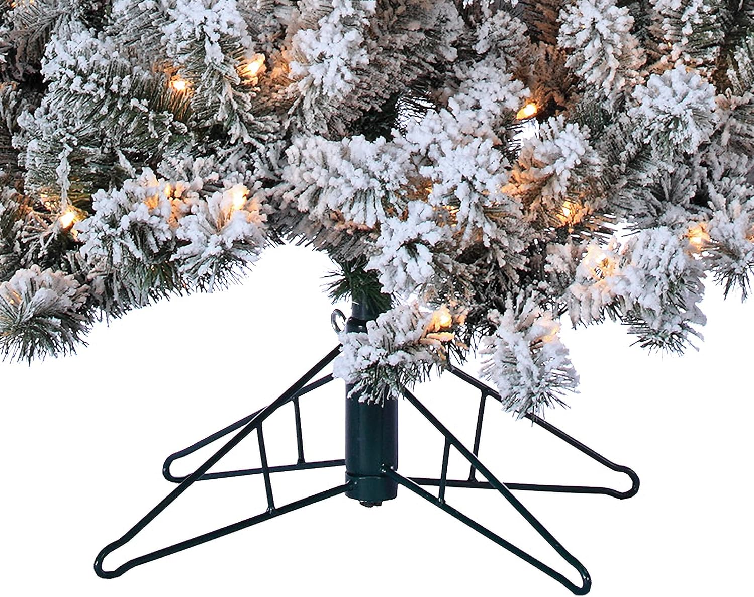 Flocked Pre-Lit Christmas Pine Tree 7ft H518022