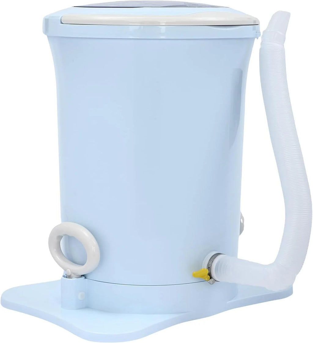 Manual Clothes Dryer, 12L Spin Dryer Foot Powered with Drain Hose, Compact for Apartments, Dorms, Travel P931057