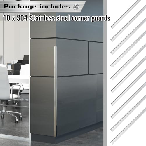 Self Adhesive Stainless Steel Corner Guards Wall Protector Trim 90 Degree Angle I192