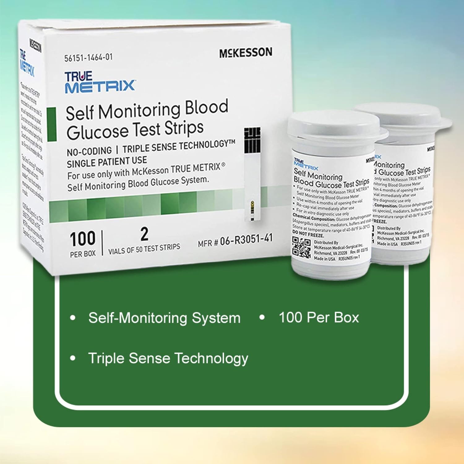 True Metrix Blood Glucose Test Strips, Box of 100 X139