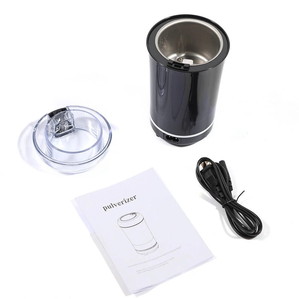 Electric Coffee Bean Grinder, Mini Portable Herb Grinder for Spices, Black O696643