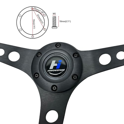 Classic Wood Grain Steering Wheel 14 Inch 3 Spoke with Horn Button B167310