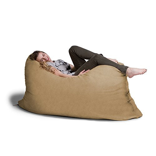 Bean Bag Floor Pillow and Lounger, 5.5-Foot, Chocolate P20388