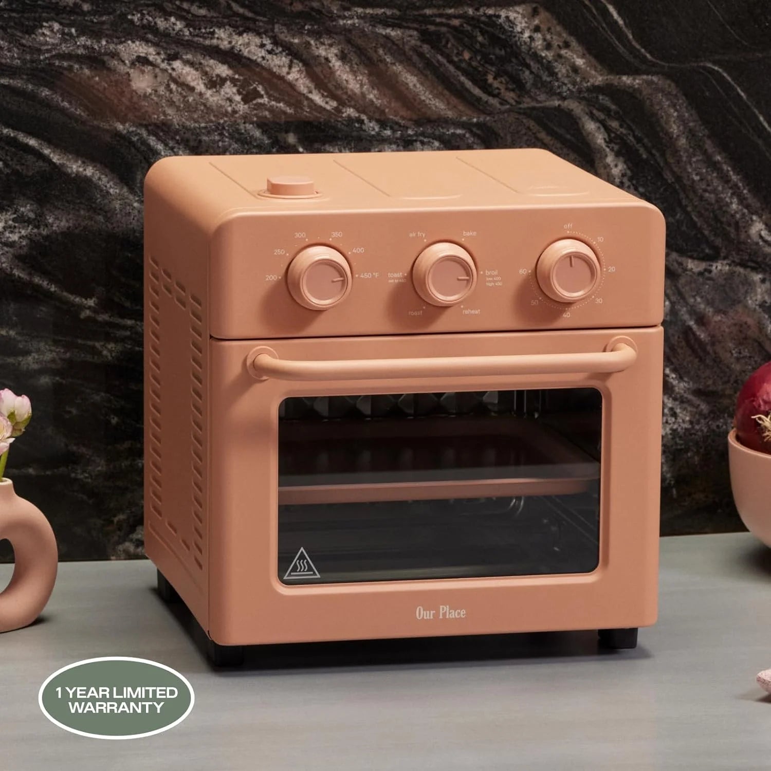 6-in-1 Air Fryer Toaster Oven with Steam Infusion, Compact Countertop Design R39133