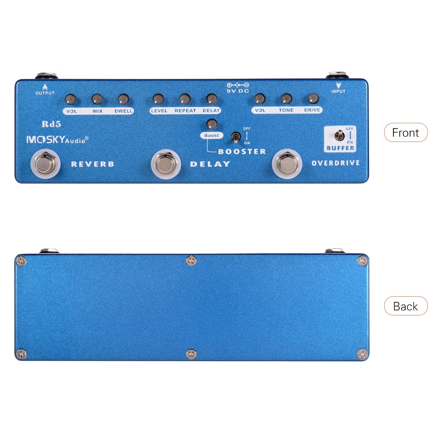 Guitar Multi-Effects Pedal with Reverb, Delay, Booster, Overdrive O5187