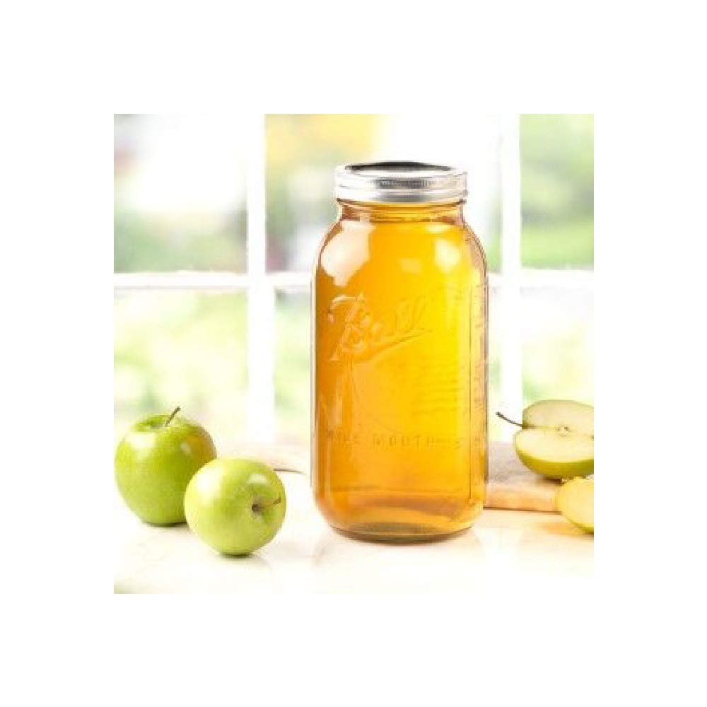 Wide Mouth Half Gallon 64 Oz Glass Jars with Lids, Set of 6 X201