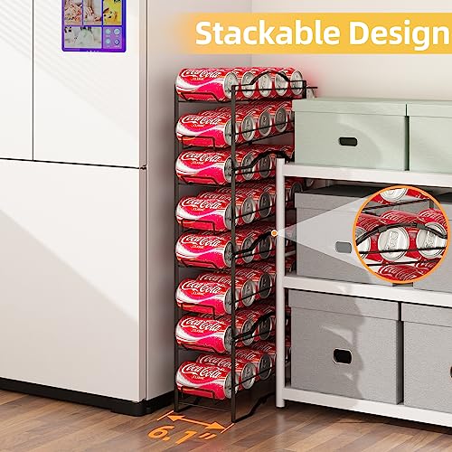 Stackable Soda Can Organizer Rack for Pantry, Refrigerator, Cabinet, 4 Pack Z22657
