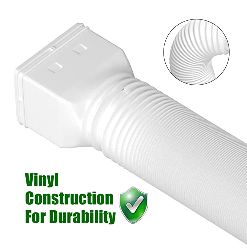 Flexible Rain Gutter Downspout Extensions, 21 to 60 in, Black G217